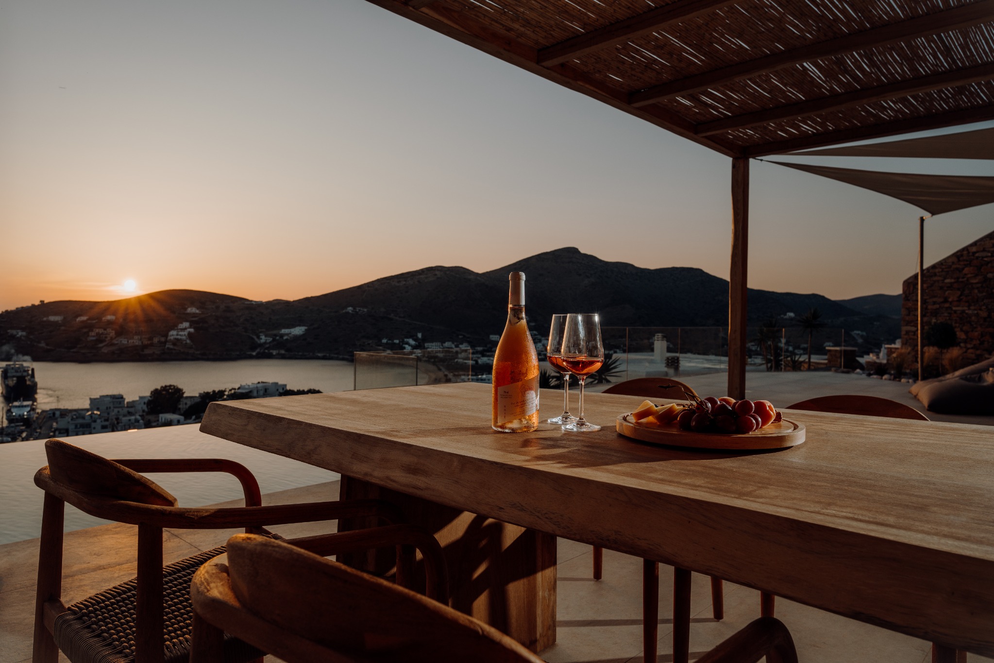 Sunset dinner at Villa Mirabilis